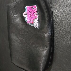 MK Makeup Bag, GREAT GRAPHICS  Hot Pink Bag. Light Pink Purse, Heel. All Beaded